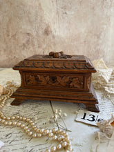 Load image into Gallery viewer, Vintage Hand Carved Wooden Box