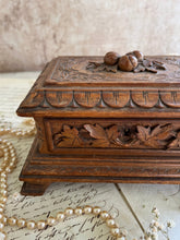 Load image into Gallery viewer, Vintage Hand Carved Wooden Box
