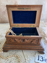 Load image into Gallery viewer, Vintage Hand Carved Wooden Box