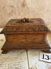Load image into Gallery viewer, Vintage Hand Carved Wooden Box