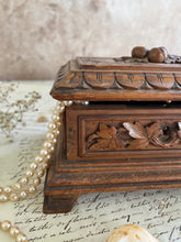 Load image into Gallery viewer, Vintage Hand Carved Wooden Box