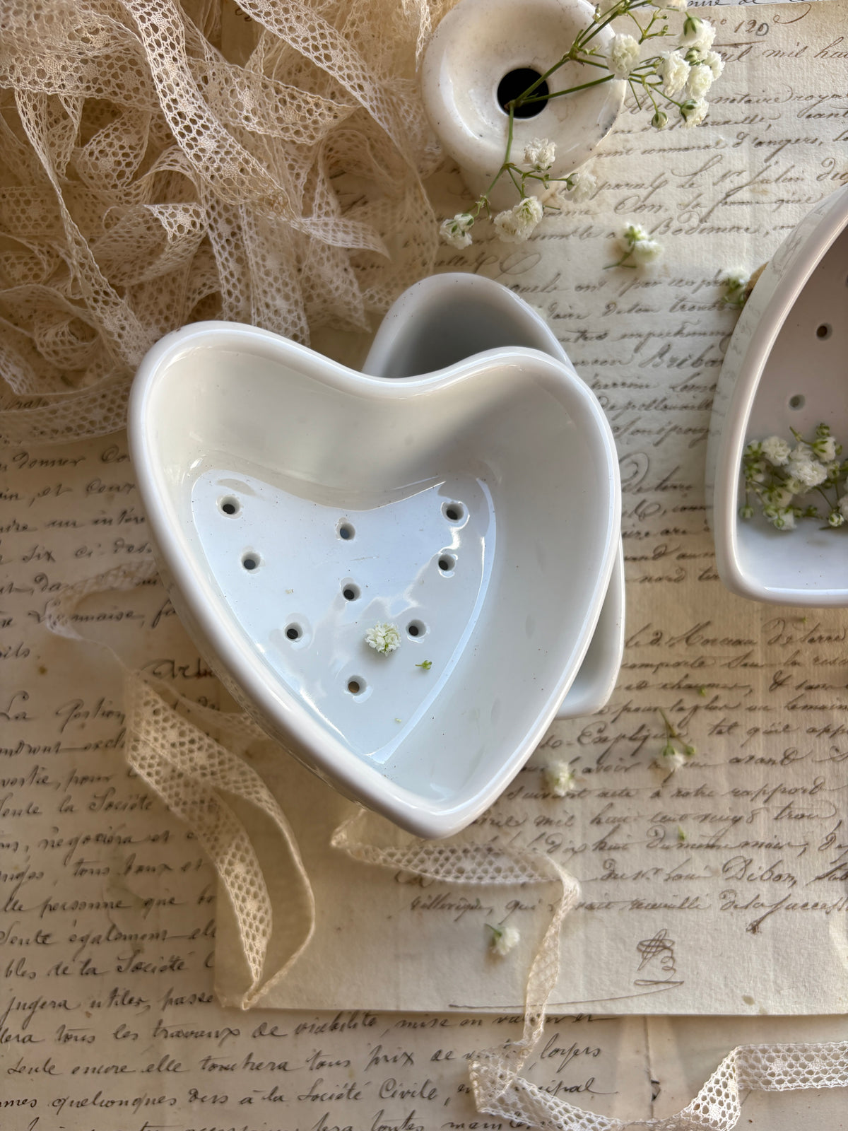 Small French Heart Cheese Strainer
