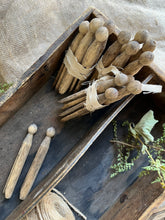 Load image into Gallery viewer, Set of Weathered Wooden Dolly Pegs