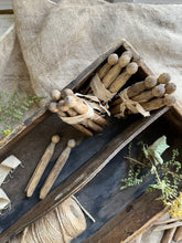 Load image into Gallery viewer, Set of Weathered Wooden Dolly Pegs