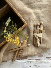 Load image into Gallery viewer, Set of Weathered Wooden Dolly Pegs