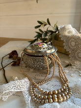 Load image into Gallery viewer, Vintage Rose Cameo Trinket Box
