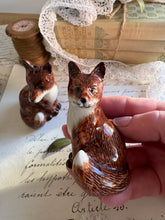 Load image into Gallery viewer, Pair Quail Ceramic Fox Salt Pepper Pots