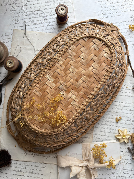 Vintage Wicker Weave Basket