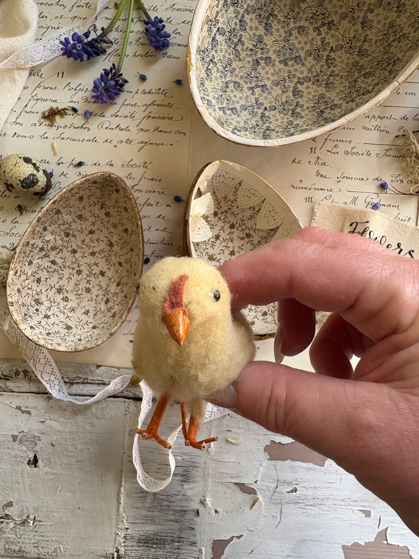 German Victorian Papier Mâché Easter Egg