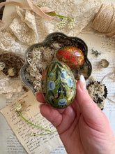 Load image into Gallery viewer, Pair Vintage Papier Mache' Eggs