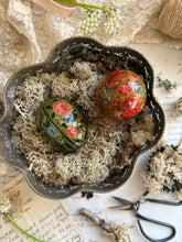 Load image into Gallery viewer, Pair Vintage Papier Mache' Eggs