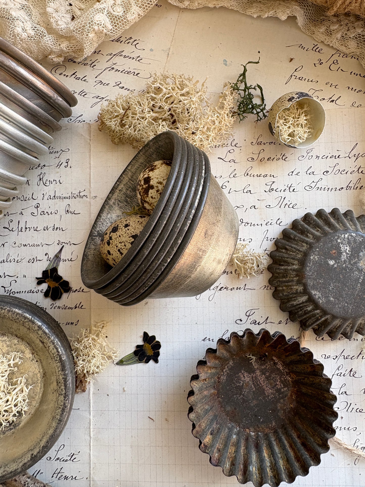 Six Vintage Deep Moulds