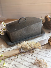 Load image into Gallery viewer, Vintage Pewter Butter Dish