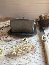 Load image into Gallery viewer, Vintage Pewter Butter Dish