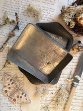 Load image into Gallery viewer, Vintage Pewter Butter Dish