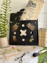 Load image into Gallery viewer, Antique Black Lacquered papier Mache Wall Holder