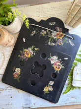 Load image into Gallery viewer, Antique Black Lacquered papier Mache Wall Holder