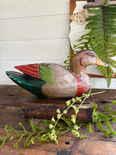 Load image into Gallery viewer, Vintage Hand Painted Decoy Duck