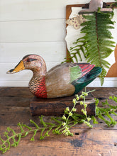 Load image into Gallery viewer, Vintage Hand Painted Decoy Duck