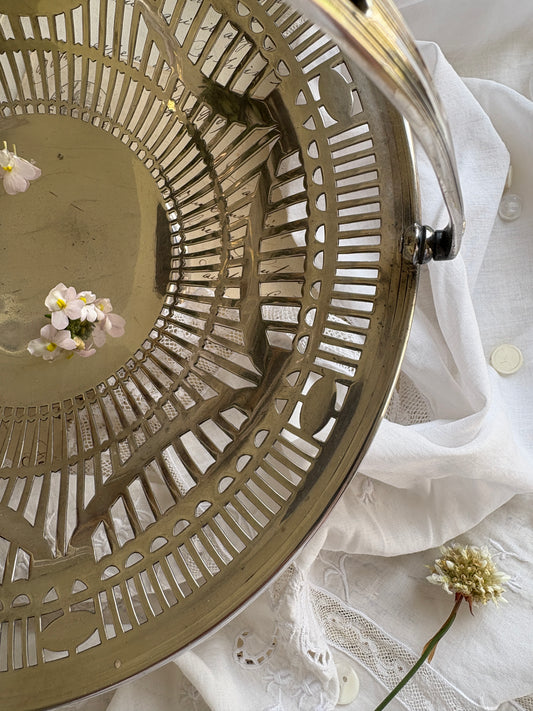Mappin & Webb Silver-Plated Pierced Bride’s Basket Tray