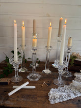 Load image into Gallery viewer, Vintage Clear Glass Candlesticks – Mixed Pairs