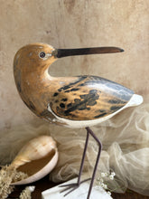 Load image into Gallery viewer, Hand-Carved Wooden Shorebird Figurine