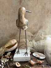 Load image into Gallery viewer, Hand-Carved Wooden Shorebird Figurine