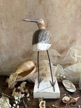 Load image into Gallery viewer, Hand-Carved Wooden Shorebird Figurine
