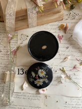 Load image into Gallery viewer, Vintage Black Papier-Mâché Round Pot with Lid