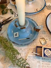 Load image into Gallery viewer, Vintage Enamel Candleholders – Four Rustic Styles