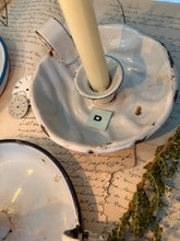 Load image into Gallery viewer, Vintage Enamel Candleholders – Four Rustic Styles