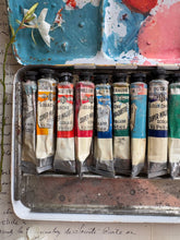 Load image into Gallery viewer, Pair of Vintage French Metal Gouache Paint Tins