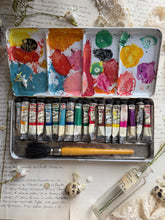 Load image into Gallery viewer, Pair of Vintage French Metal Gouache Paint Tins