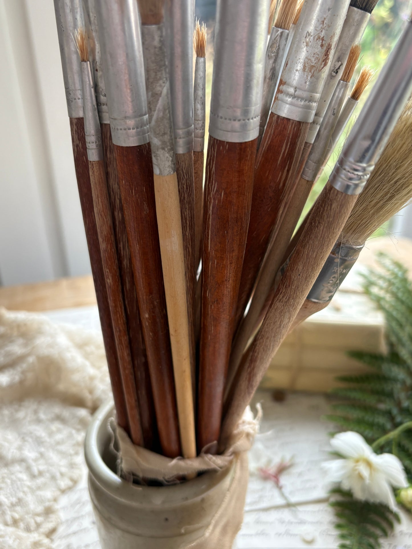 Set of 26 Vintage Artist’s Brushes