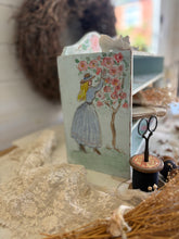 Load image into Gallery viewer, Hand-Painted Turquoise Wooden Shelf