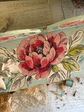 Load image into Gallery viewer, Hand-Painted Turquoise Wooden Shelf