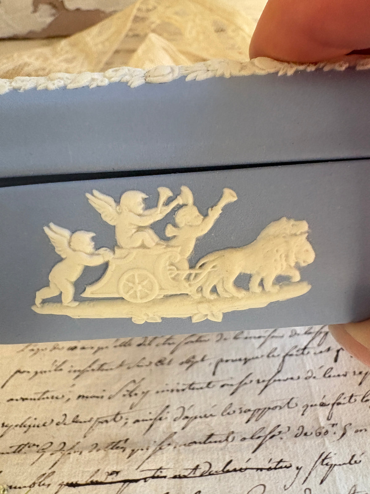 Vintage Wedgwood Trinket Pots Butter Knife