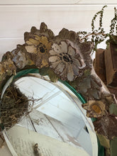 Load image into Gallery viewer, Vintage Round Barbola Mirror