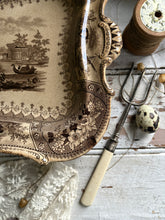 Load image into Gallery viewer, Antique Brown Transfer ware Serving Dish