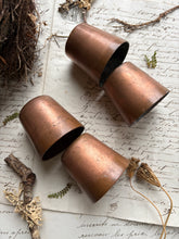 Load image into Gallery viewer, Set of Six Antique Copper Water Cups