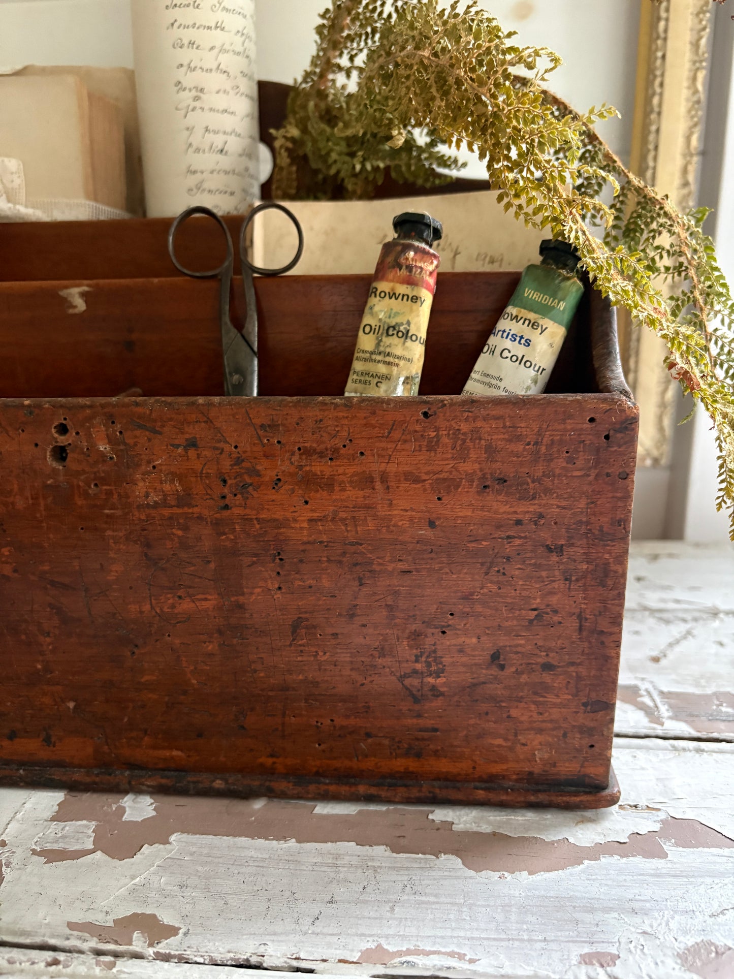 Large Victorian Mahogany Desk Tidy