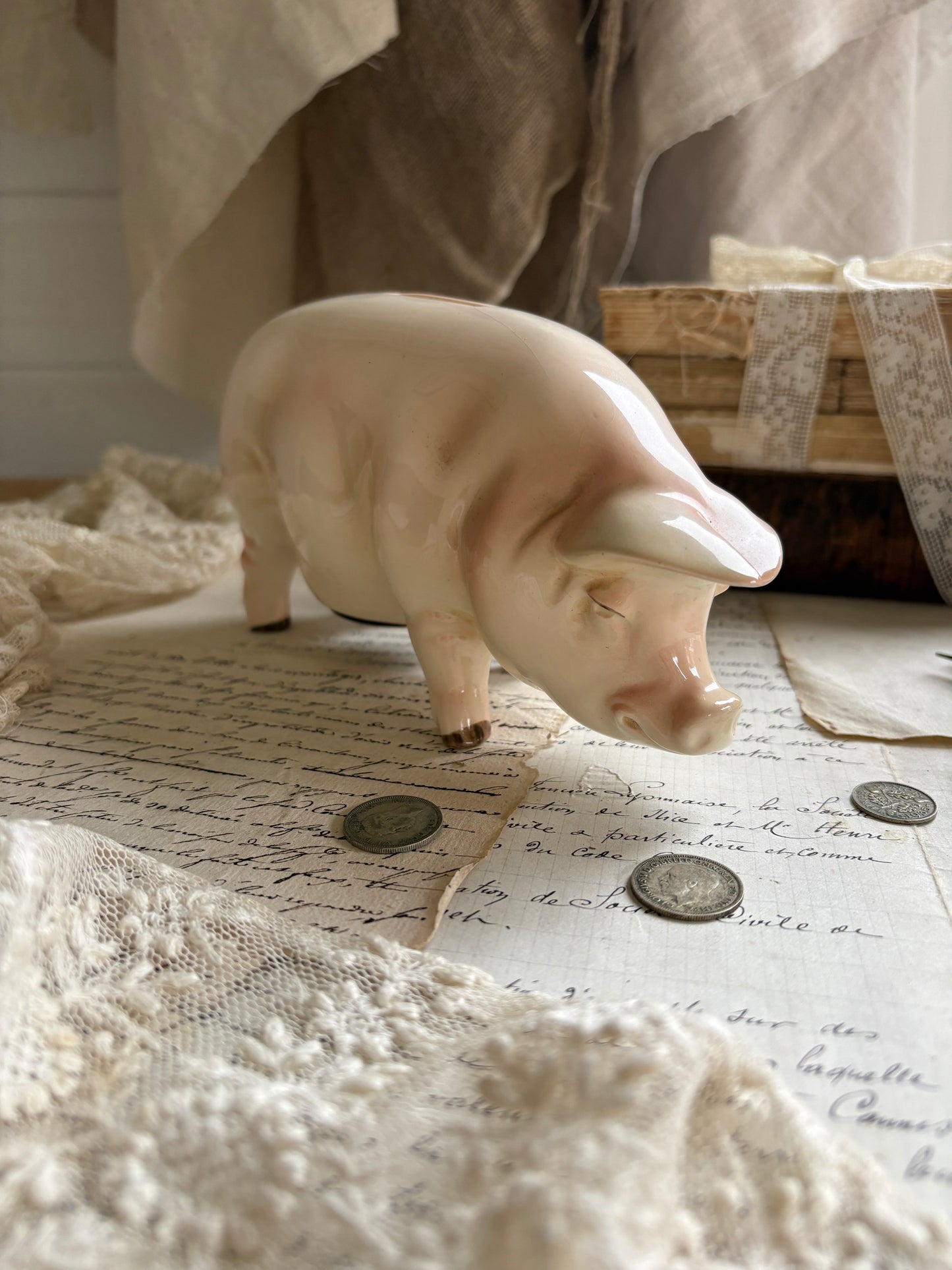 Vintage Goebel Ceramic Pig Money Box