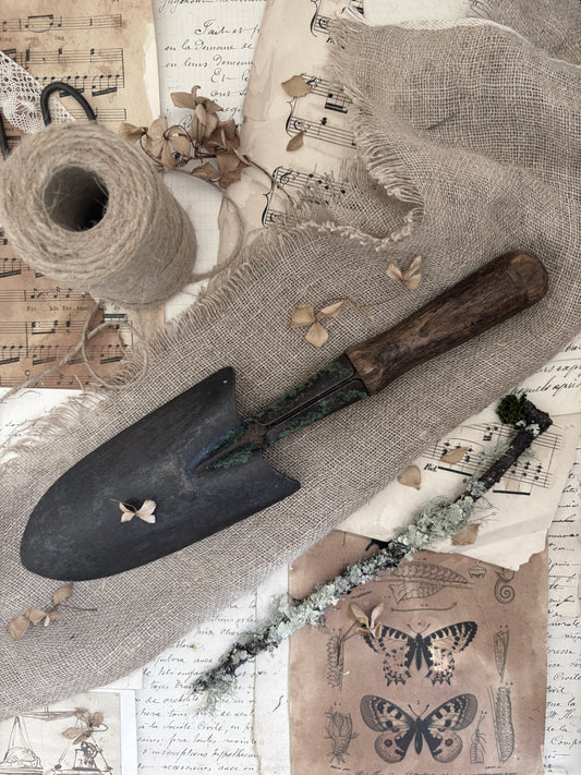 Vintage Wooden Handled Garden Trowel