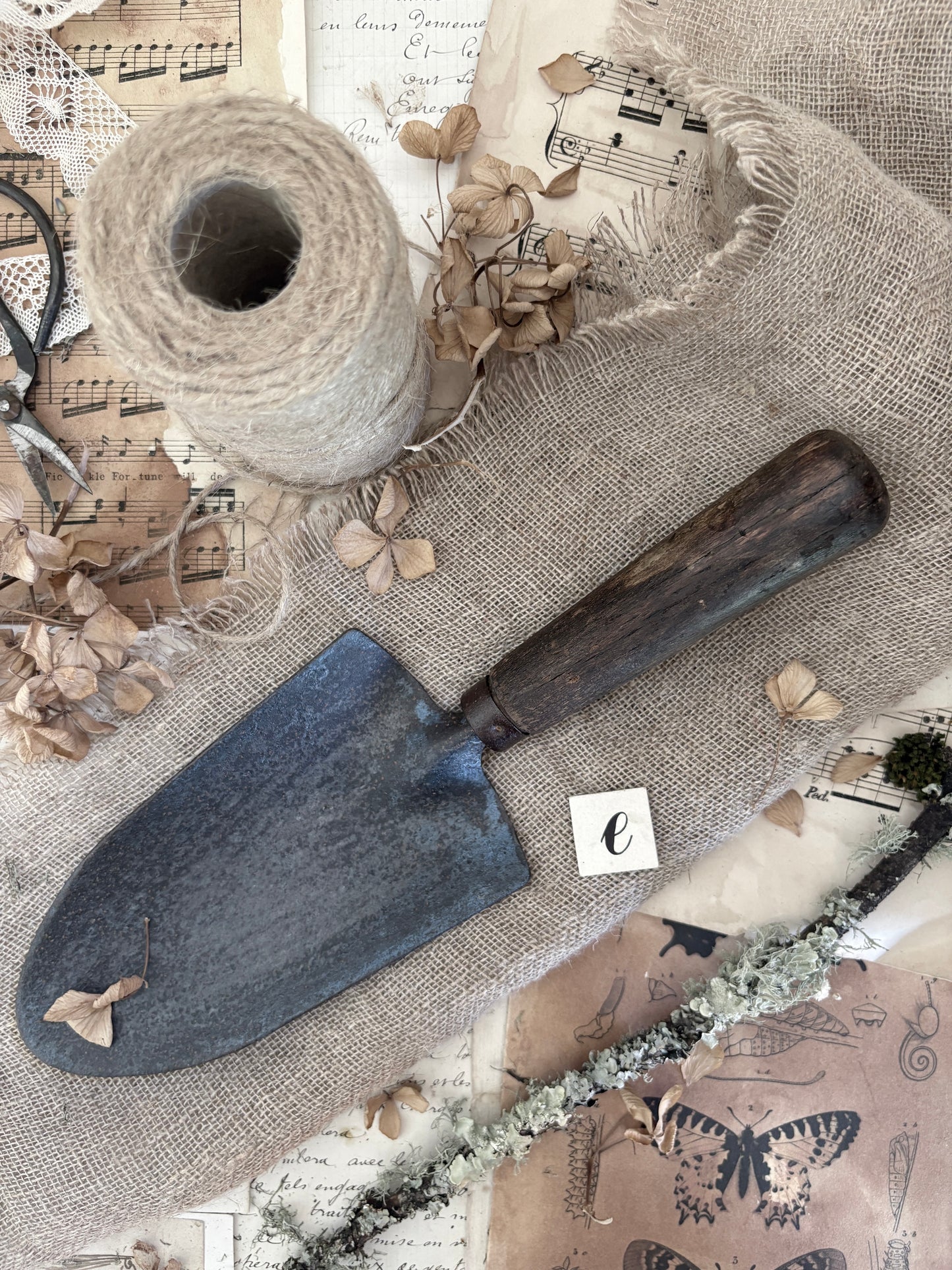 Vintage Wooden Handled Garden Trowel