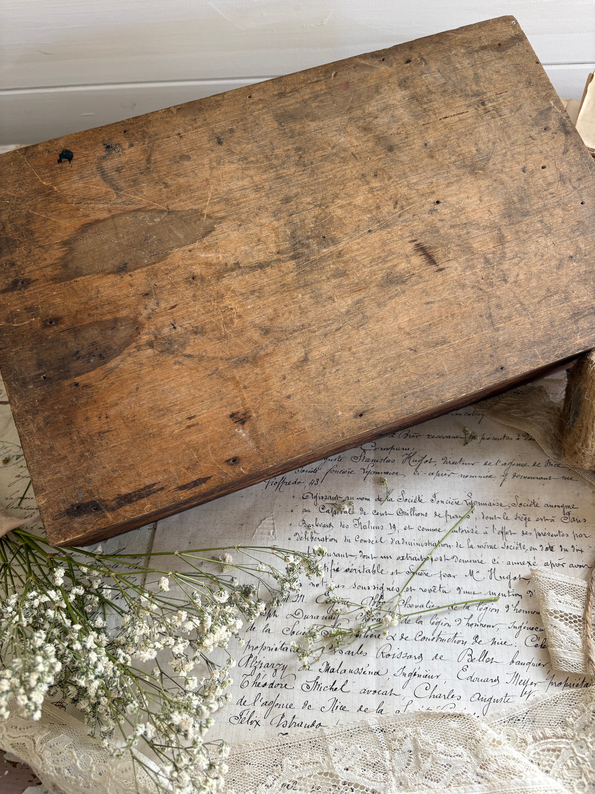 Rustic Vintage Handmade Wooden Box