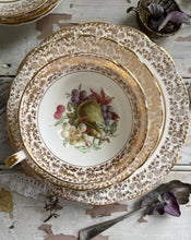 Load image into Gallery viewer, Vintage Gold And Fruit Design Tea Set
