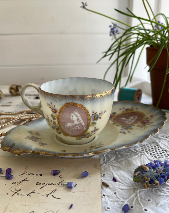 antique commemorative cup and saucer