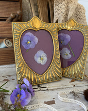 Load image into Gallery viewer, Pair of Brass Heart Frames
