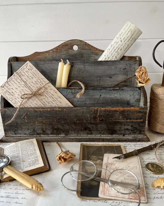 wooden vintage letter rack
