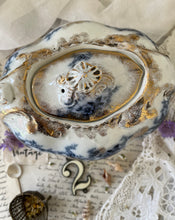 Load image into Gallery viewer, Antique Blue Decorative Teapot
